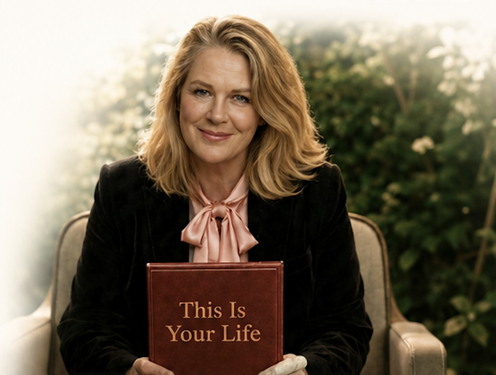 Anna Clark, Life Celebrant, holding a This Is Your Life book